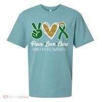 Peace Love Cure Kidney Disease Awareness Sueded Cloud Jersey T-Shirt thumb 0