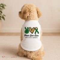 Peace Love Cure Kidney Disease Awareness Doggie Tank thumb 2