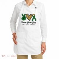 Peace Love Cure Kidney Disease Awareness Apron thumb 2