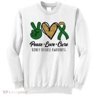 Peace Love Cure Kidney Disease Awareness Sweatshirt thumb 0