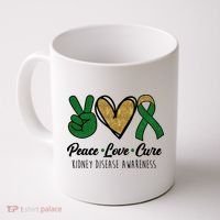 Peace Love Cure Kidney Disease Awareness Coffee Mug thumb 0