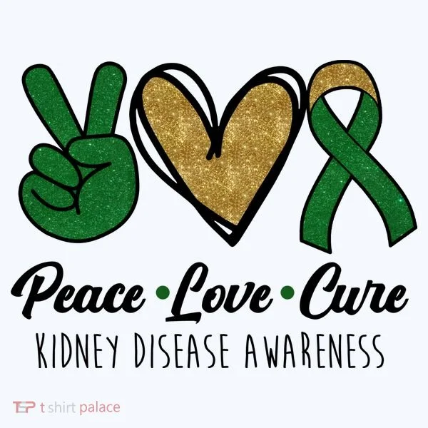 Peace Love Cure Kidney Disease Awareness Women's Hoodie