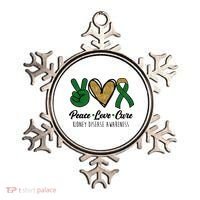 Peace Love Cure Kidney Disease Awareness Ornament thumb 0