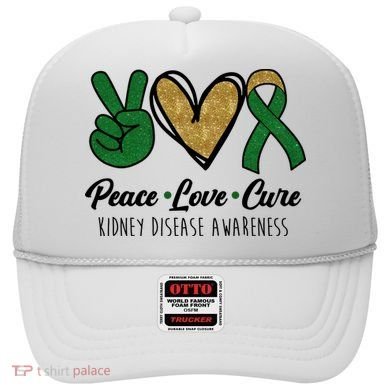 Peace Love Cure Kidney Disease Awareness Hat