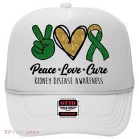 Peace Love Cure Kidney Disease Awareness Hat thumb 0