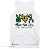 Peace Love Cure Kidney Disease Awareness Tank Top thumb 0