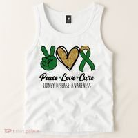 Peace Love Cure Kidney Disease Awareness Tank Top thumb 2