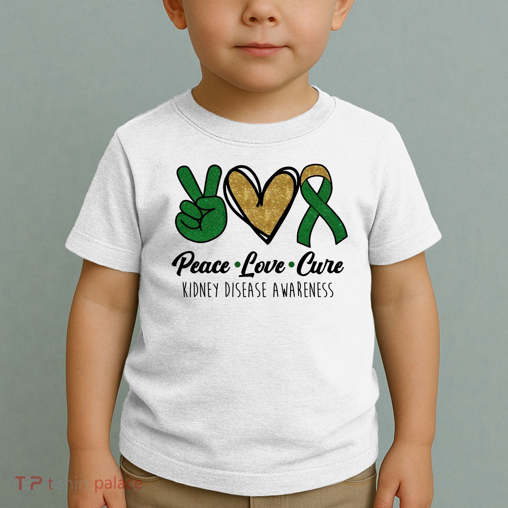 Peace Love Cure Kidney Disease Awareness Toddler T-Shirt