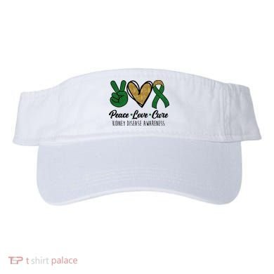 Peace Love Cure Kidney Disease Awareness Visor