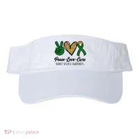 Peace Love Cure Kidney Disease Awareness Visor thumb 0