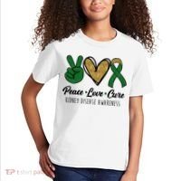 Peace Love Cure Kidney Disease Awareness Kids T-Shirt thumb 2