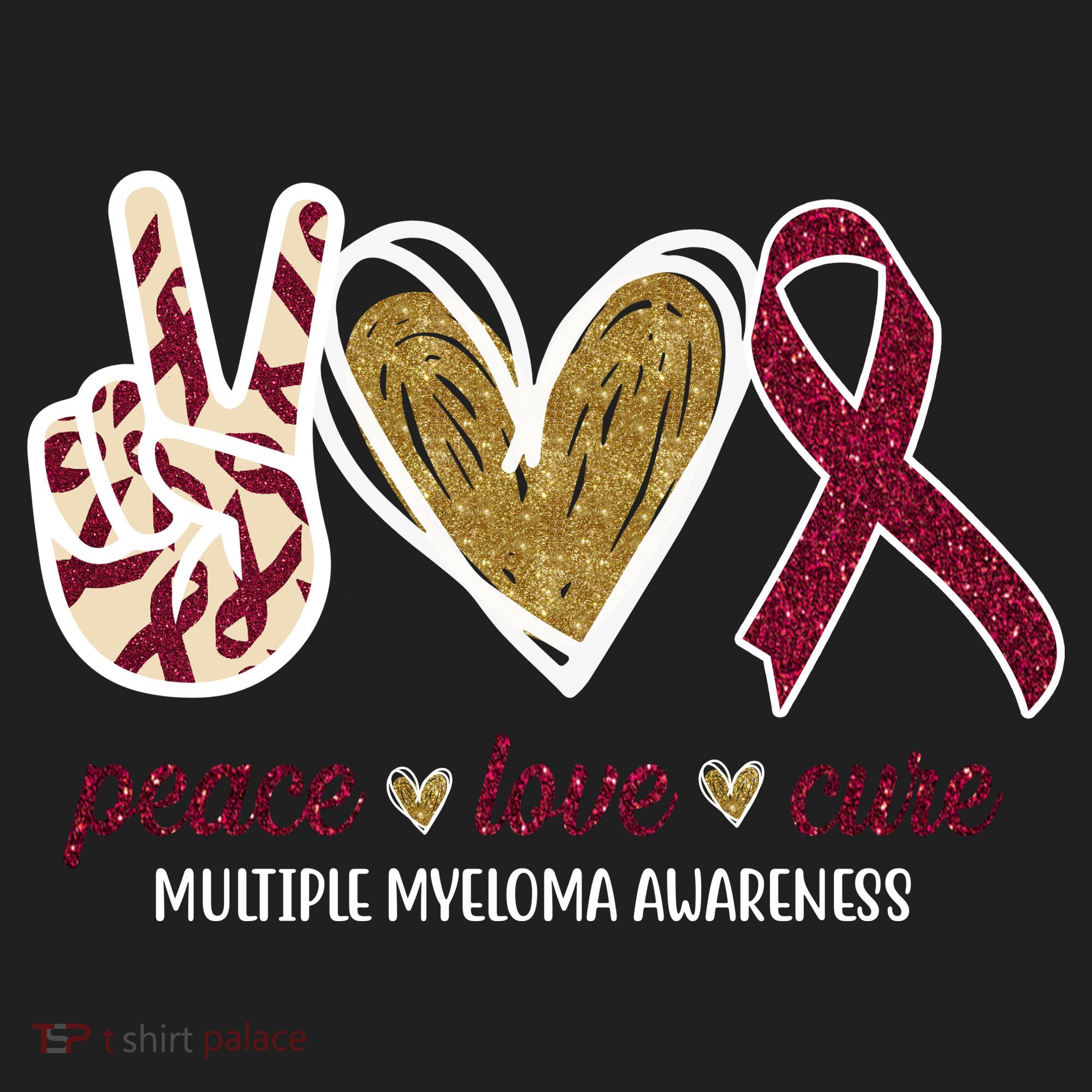 Peace Love Cure Multiple Myeloma Awareness Women's Sweatshirt