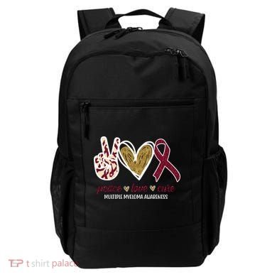 Peace Love Cure Multiple Myeloma Awareness Backpack