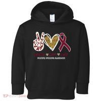 Peace Love Cure Multiple Myeloma Awareness Toddler Hoodie thumb 0