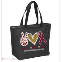 Peace Love Cure Multiple Myeloma Awareness Tote Bag thumb 2