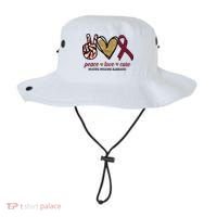 Peace Love Cure Multiple Myeloma Awareness Bucket Hat thumb 0