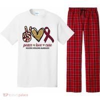 Peace Love Cure Multiple Myeloma Awareness Pajama Set thumb 0