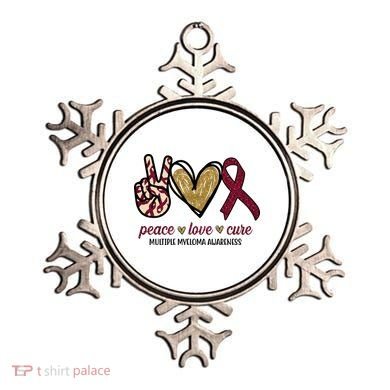 Peace Love Cure Multiple Myeloma Awareness Ornament