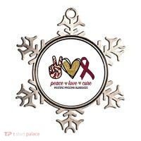 Peace Love Cure Multiple Myeloma Awareness Ornament thumb 0