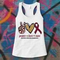 Peace Love Cure Multiple Myeloma Awareness Women's Tank Top thumb 3