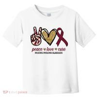 Peace Love Cure Multiple Myeloma Awareness Toddler T-Shirt thumb 0