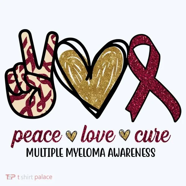 Peace Love Cure Multiple Myeloma Awareness Women's Long Sleeve Shirt