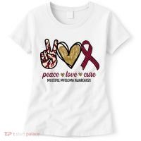 Peace Love Cure Multiple Myeloma Awareness Women's T-Shirt thumb 0