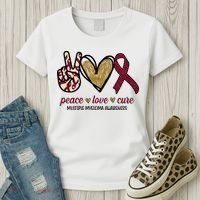 Peace Love Cure Multiple Myeloma Awareness Women's T-Shirt thumb 3
