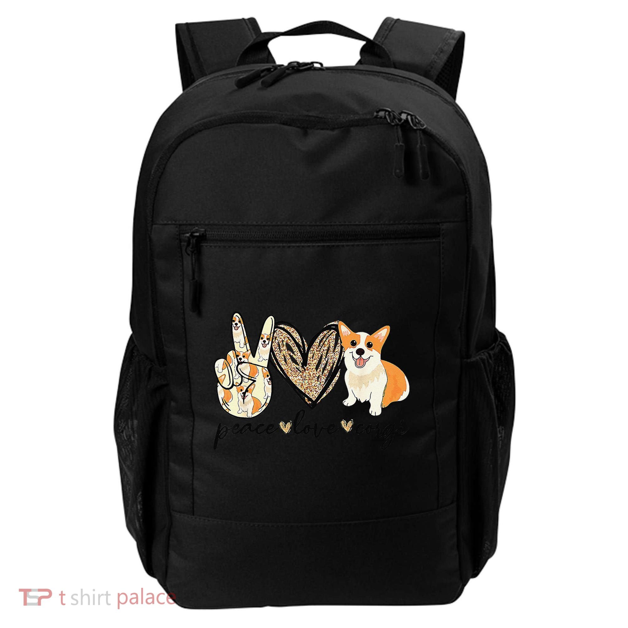 Peace Love Corgi Cute Dog Mom MotherS Day Gift Corgi Lover Backpack