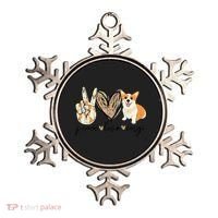 Peace Love Corgi Cute Dog Mom MotherS Day Gift Corgi Lover Ornament thumb 0