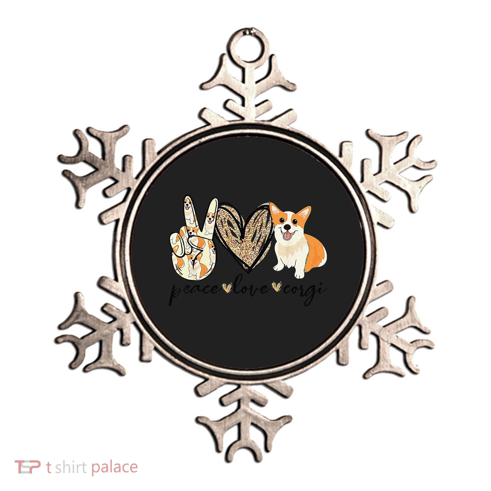 Peace Love Corgi Cute Dog Mom MotherS Day Gift Corgi Lover Ornament