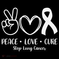 Peace Love Cure Long Cancer Awareness Women's Hoodie thumb 2