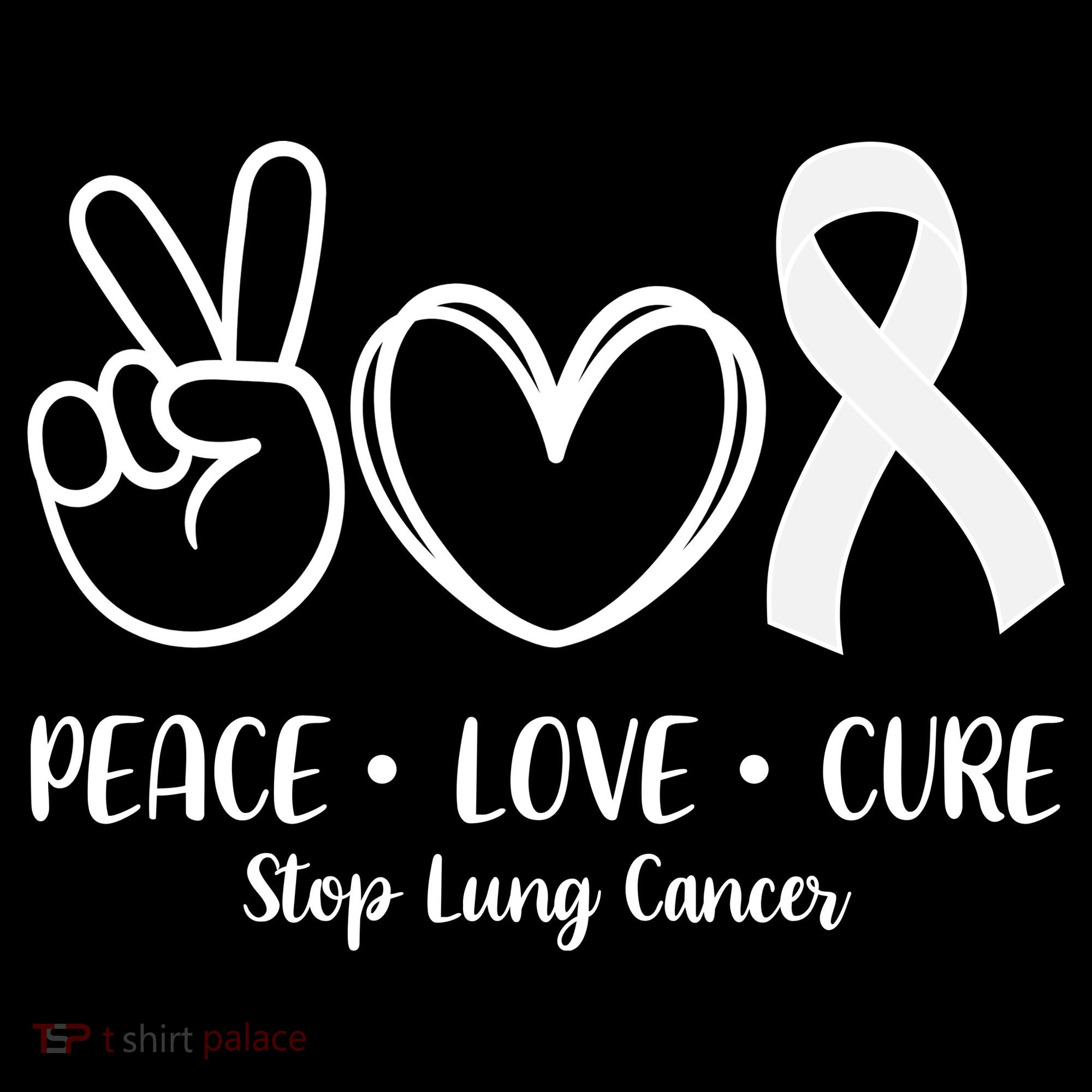 Peace Love Cure Long Cancer Awareness Women's Hoodie