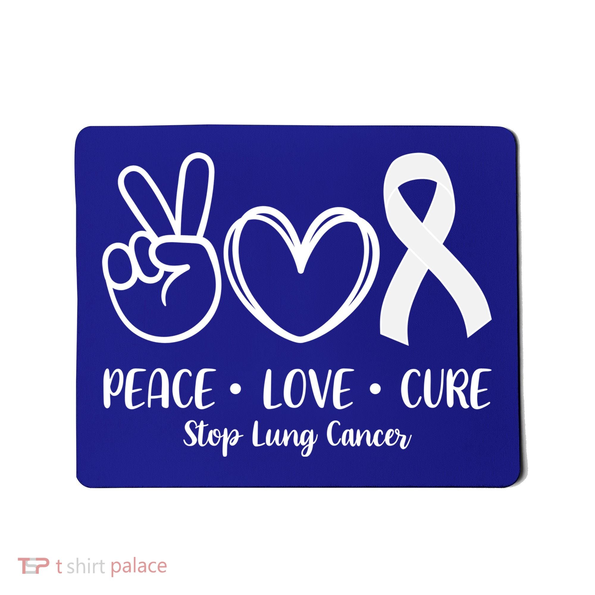 Peace Love Cure Long Cancer Awareness Mousepad