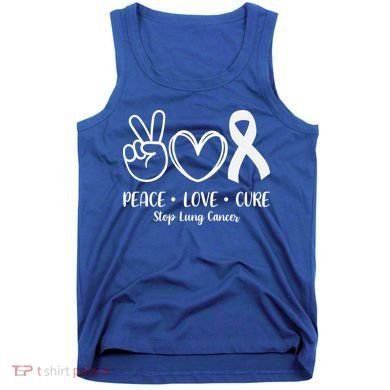 Peace Love Cure Long Cancer Awareness Tank Top
