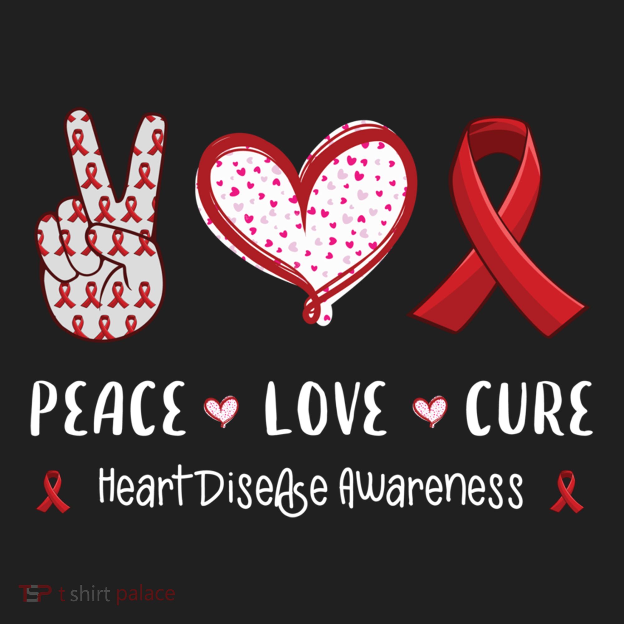Peace Love Cure Heart Disease Awareness Chd Gift Women's Sweatshirt