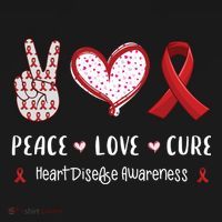 Peace Love Cure Heart Disease Awareness Chd Gift Women's Hoodie thumb 2