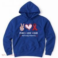 Peace Love Cure Heart Disease Awareness Chd Gift Hoodie thumb 0