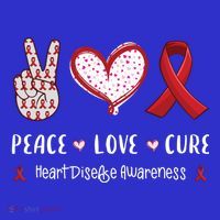 Peace Love Cure Heart Disease Awareness Chd Gift Coaster thumb 2