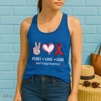 Peace Love Cure Heart Disease Awareness Chd Gift Women's Tank Top thumb 2