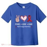 Peace Love Cure Heart Disease Awareness Chd Gift Toddler T-Shirt thumb 0