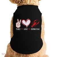 Peace Love Crawfish Boil Gift Doggie Tank thumb 0