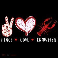 Peace Love Crawfish Boil Gift Doggie Tank thumb 4