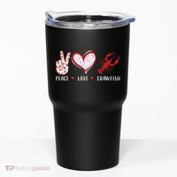 Peace Love Crawfish Boil Gift Tumbler thumb 0
