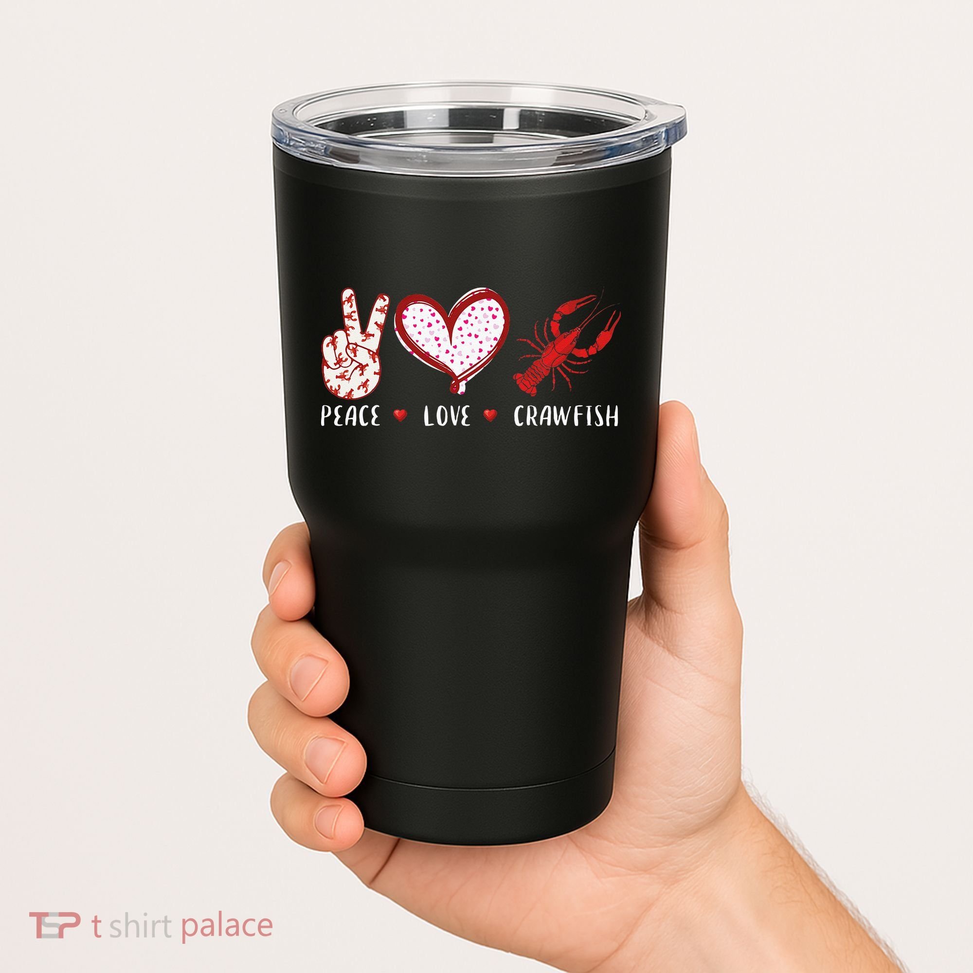 Peace Love Crawfish Boil Gift Tumbler