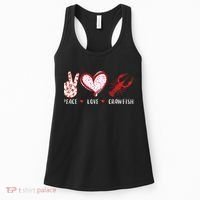 Peace Love Crawfish Boil Gift Women's Tank Top thumb 0