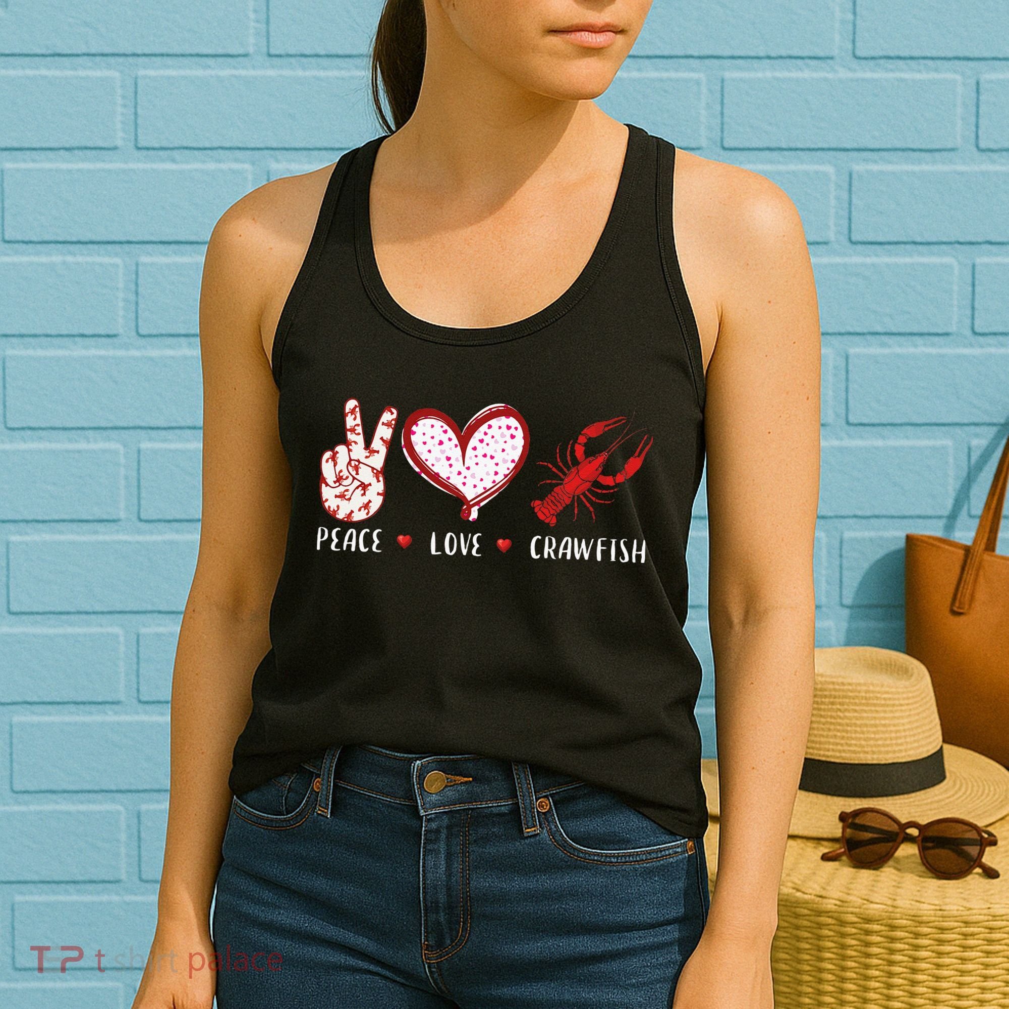 Peace Love Crawfish Boil Gift Women's Tank Top