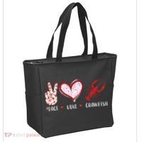 Peace Love Crawfish Boil Gift Tote Bag thumb 2