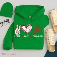 Peace Love Crawfish Boil Gift Hoodie thumb 4