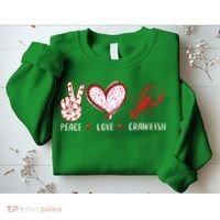 Peace Love Crawfish Boil Gift Sweatshirt thumb 2